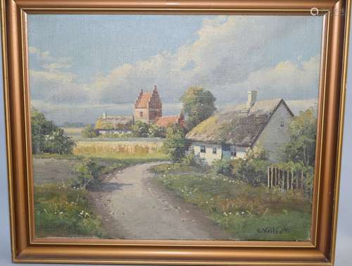 C. Vail (1980) Countryside Oil on Canvas