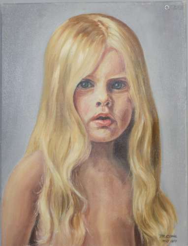 M. Corid (May 1970) Portrait of a Young Girl Oil on Canvas