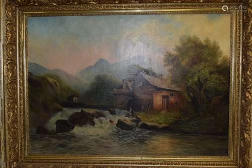 18-19th C. Anonymous Landscape Oil on Canvas