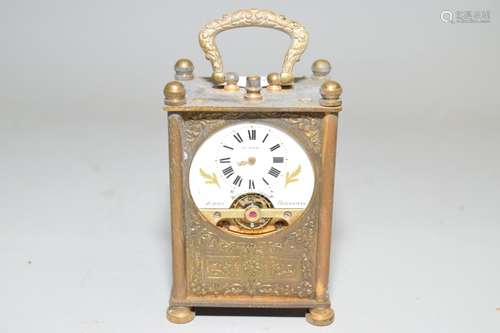 20th C. Schild Company Hebdomas Miniature Clock