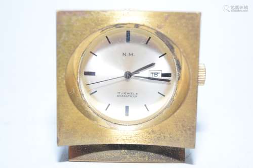 N.M. Small Desk Clock by Stoma-17 Jewels