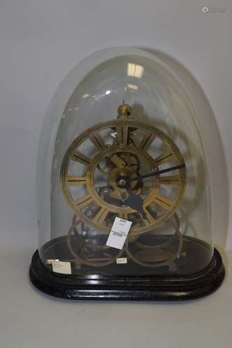 Skeleton Clock in Glass Casing