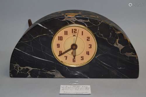 Vintage Marble Art Deco Telechron Electric Clock