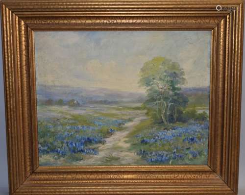 19-20th C. Landscape Oil on Canvas Signed Blocker