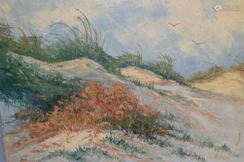 Vintage Landscape Oil on Canvas Signed Dodson