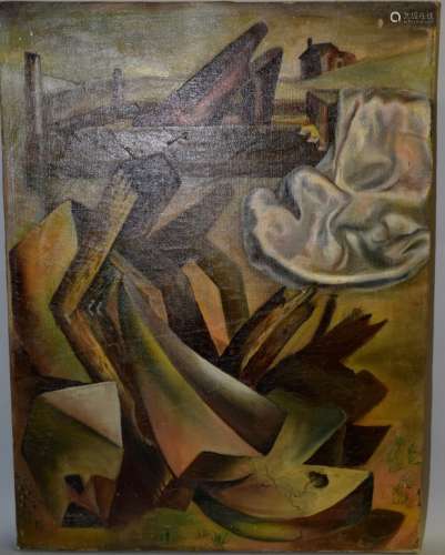 20th C. Contemporary Oil on Canvas 