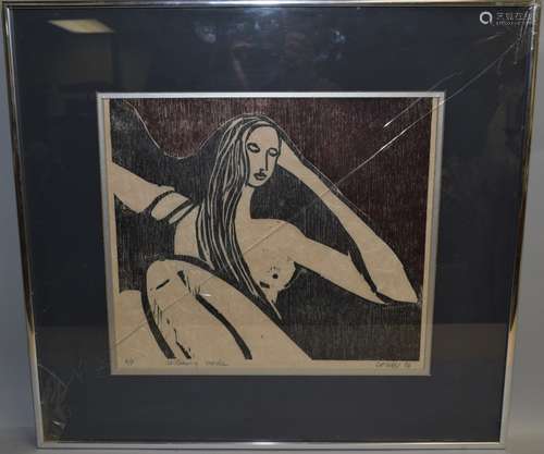 Reclining Nude (1976), Signed