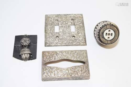 Group of Silverplated Wall Decor