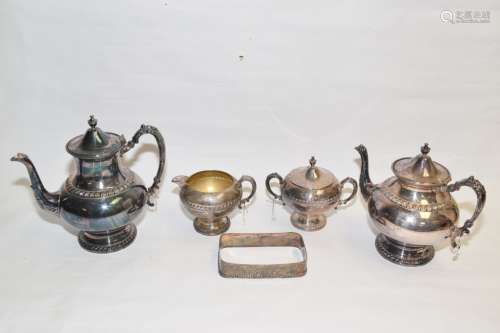 Sheridan Silverplate on Copper Tea Service