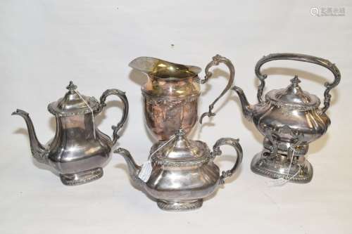 5pc. Gorham Shell & Gadroon Silverplate Coffee Service
