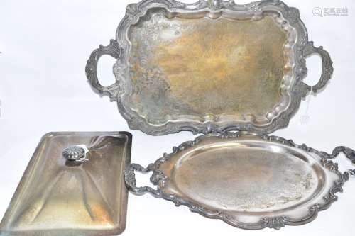 Reed & Barton and Sterno Silverplated Trays