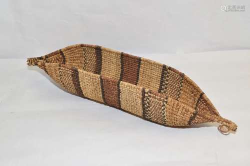 Native American Navajo Basketry Canoe, c. 1940-60