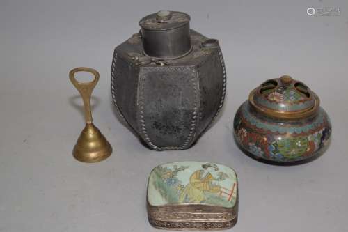 Group of Chinese and Japanese Pewter/Bronze Wares