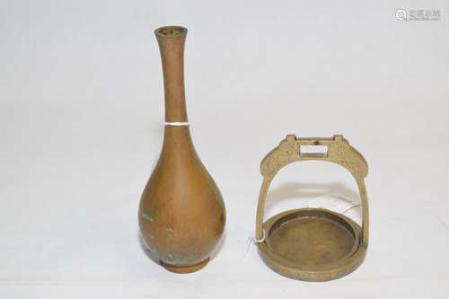 Two Chinese/Japanese Bronze Ware