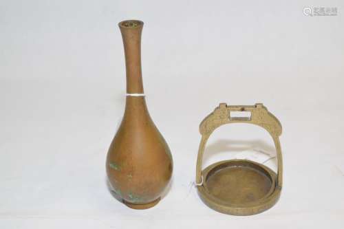 Two Chinese/Japanese Bronze Ware