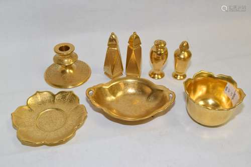 Group of Vintage Germany Gold Plated Wares