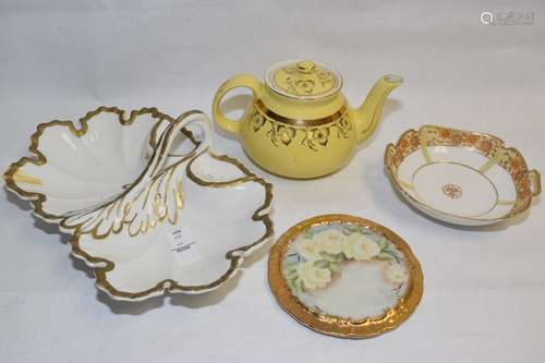 4pc. Vintage Porcelain Ware inc. P. Pharris Signed