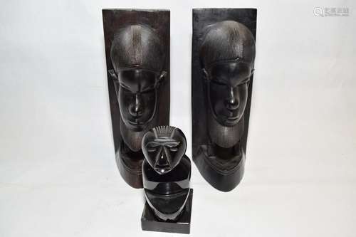 Group of African Style Wood Carvings