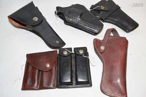 Group of Antique Leather Gun/Bullet Holsters