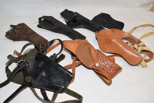 Group of Antique Leather Gun/Bullet Holsters