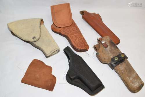 Group of Antique Leather Gun/Bullet Holsters