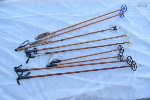 Group of Vintage Ski Poles