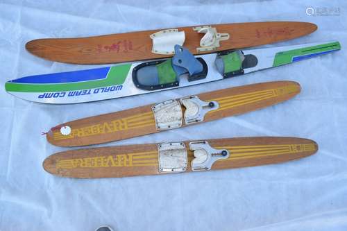 Group of Vintage Ski Boards