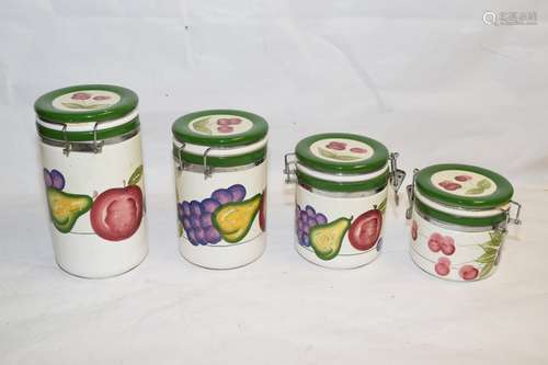 Group of Baum Bros. Canisters