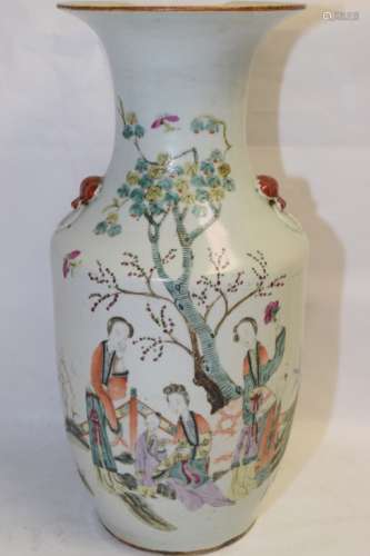 Late Qing Chinese Famille Verte Vase