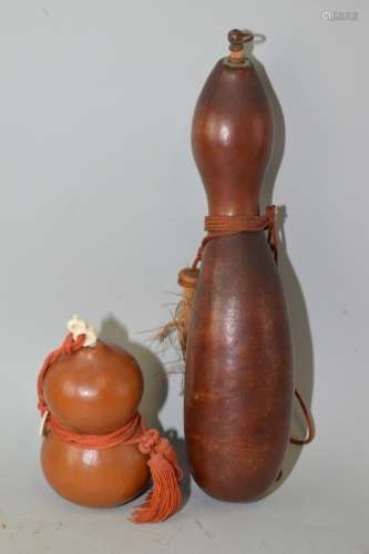 Two 19-20th C. Chinese Gourds