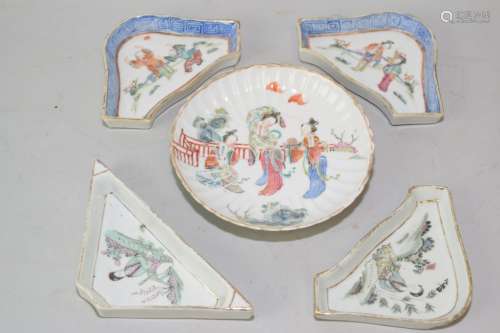 Group of Qing Chinese Famille Rose Snack Plates