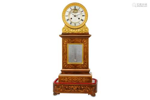 A FINE SECOND QUARTER 19TH CENTURY FRENCH ROSEWOOD AND GILT BRASS MOUNTED MANTEL CLOCK WITH