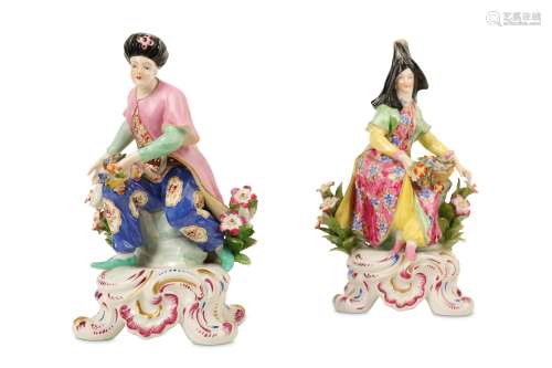 A PAIR OF 19TH CENTURY FRENCH SAMSON PORCELAIN OTTOMAN FIGURES, MADE FOR THE TURKISH MARKET the male