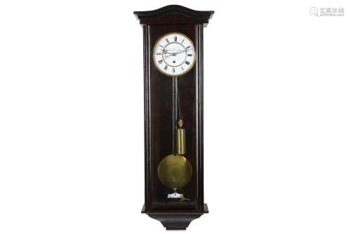 A FINE MID 19TH CENTURY MAHOGANY VIENNA REGULATOR SIGNED 'JOSEF ELSNER WIEN' the case with scrolling
