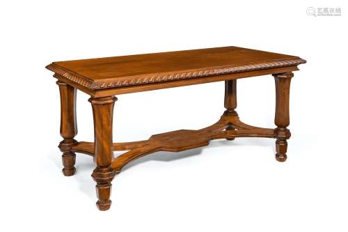 A FINE 19TH CENTURY MAHOGANY CENTRE TABLE BY JOHNSTONE JUPE & CO. FROM CLUMBER PARK, SEAT OF THE 7TH