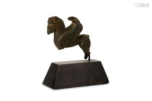 A 5TH CENTURY B.C. GREEK BRONZE MODEL OF PEGASUS the fragmentary winged horse mounted on a later