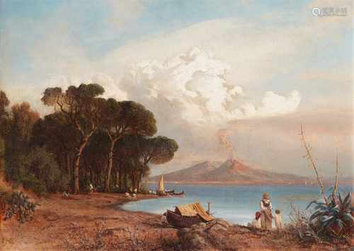 Albert ArnzThe Bay of Naples with Mount Vesuvius