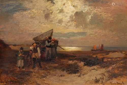 Louis DouzetteFisher Family on the Beach