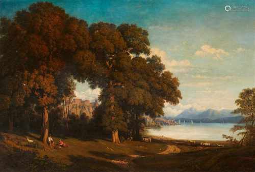 Frédéric Bourgeois de MerceyLandscape with a Lakeb