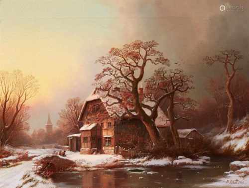 Bernhard PetersHouse in a Winter Landscape