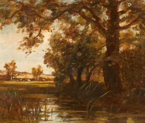 Théophile de BockLandscape with a Pond