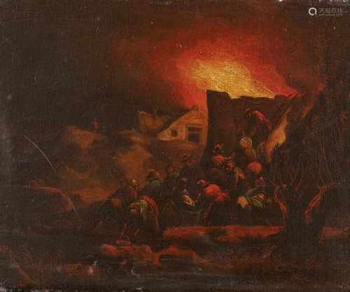 Egbert Lievensz van der PoelA Burning House by Night