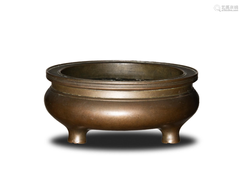 Chinese Bronze Incense Burner, 16â€“17th Century