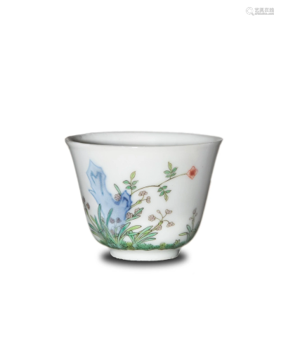 Chinese Famille Verte Teacup, 19th Century