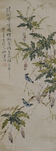 Chinese Painting of 2 Birds by Chen Yu