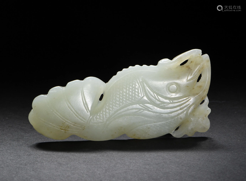 Chinese Jade Fish Pendant, Ming or Earlier