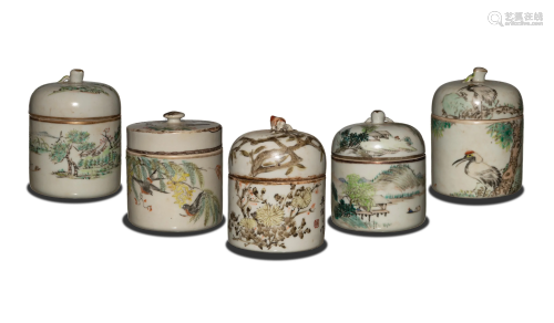 Group of 5 Chinese Wine Warmers