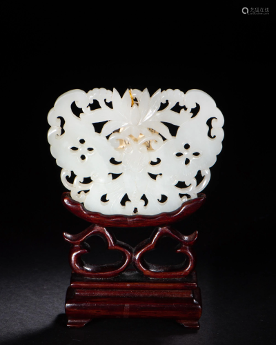 Chinese Jade Plaque with Butterfly, 18â€“19th Cen…