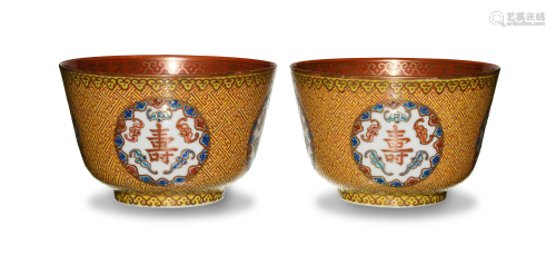 Pair of Imperial Chinese Bowls, 19th Century