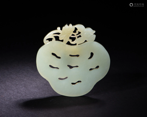 Chinese Jade Carved Lotus Root, 19th Century